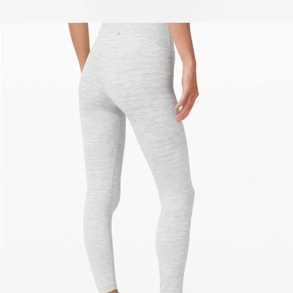 Lululemon Align Pant 25" Mini Heathered Herringbone Heathered Black White - Picture 2 of 7